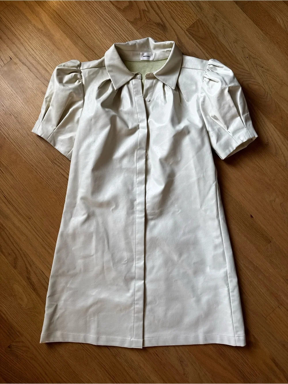 AUREUM Cream Puff-Sleeve Shirt Dress